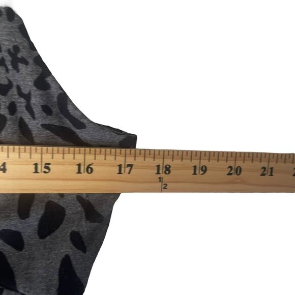 Jones New York Large Black Animal Print Vampire Goth Night Gown Maxi Slip Dress - Picture 8 of 10